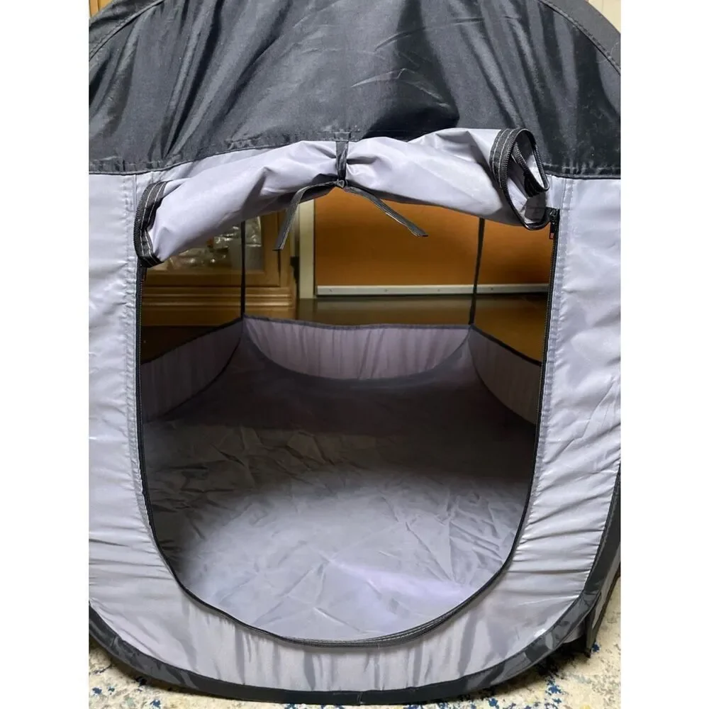 Portable Black and Gray Pop-Up Pet Playpen